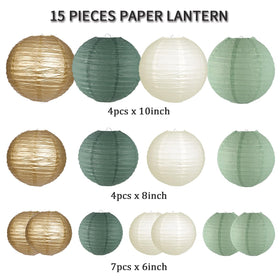 Zilue 10-inch ivory paper lanterns add soft, elegant illumination