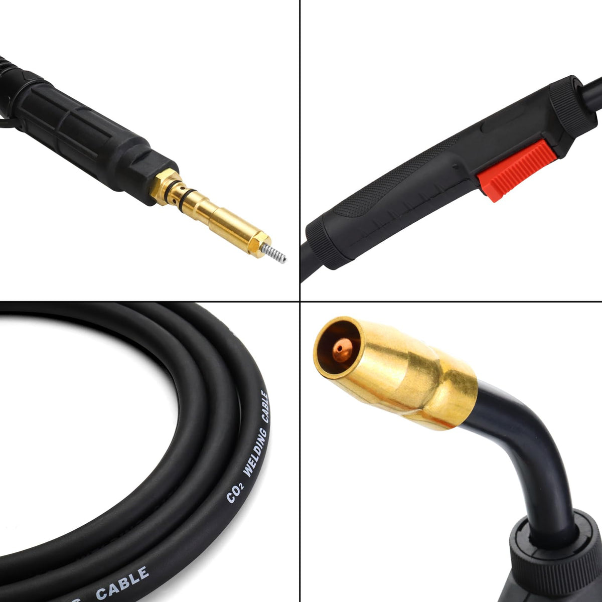 Zinger MIG tip nozzle diffuser with standard components for reliable gas flow.