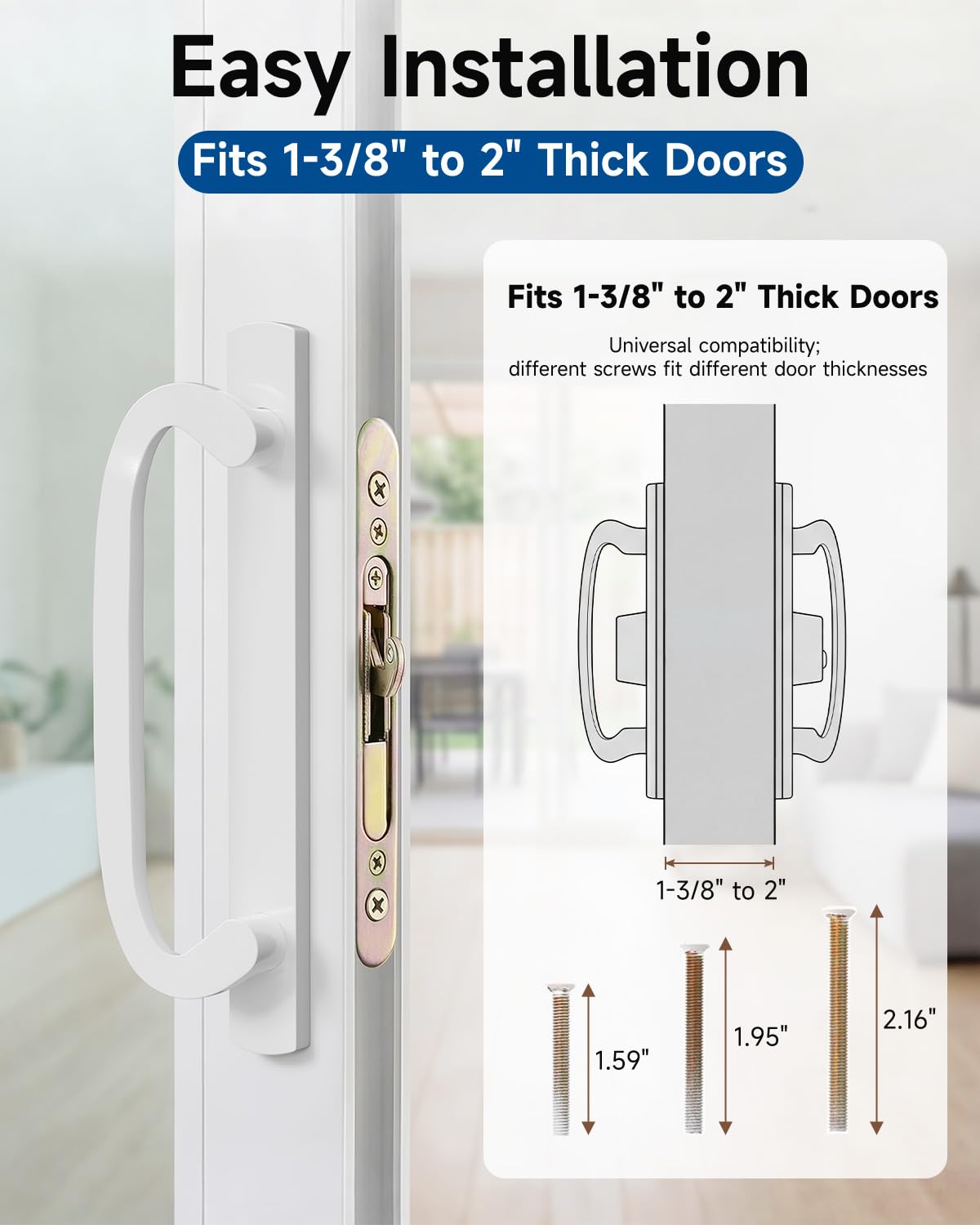 Zinkitool mortise lock white diecast close-up reveals durable finish