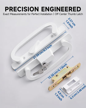Zinkitool replacement set in use on a sliding door.