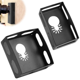 Zinkitool square slot cutter close-up for clean outlet box drywall cuts.