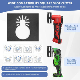 Zinkitool tool compatibility with Dewalt and Milwaukee demonstrated.