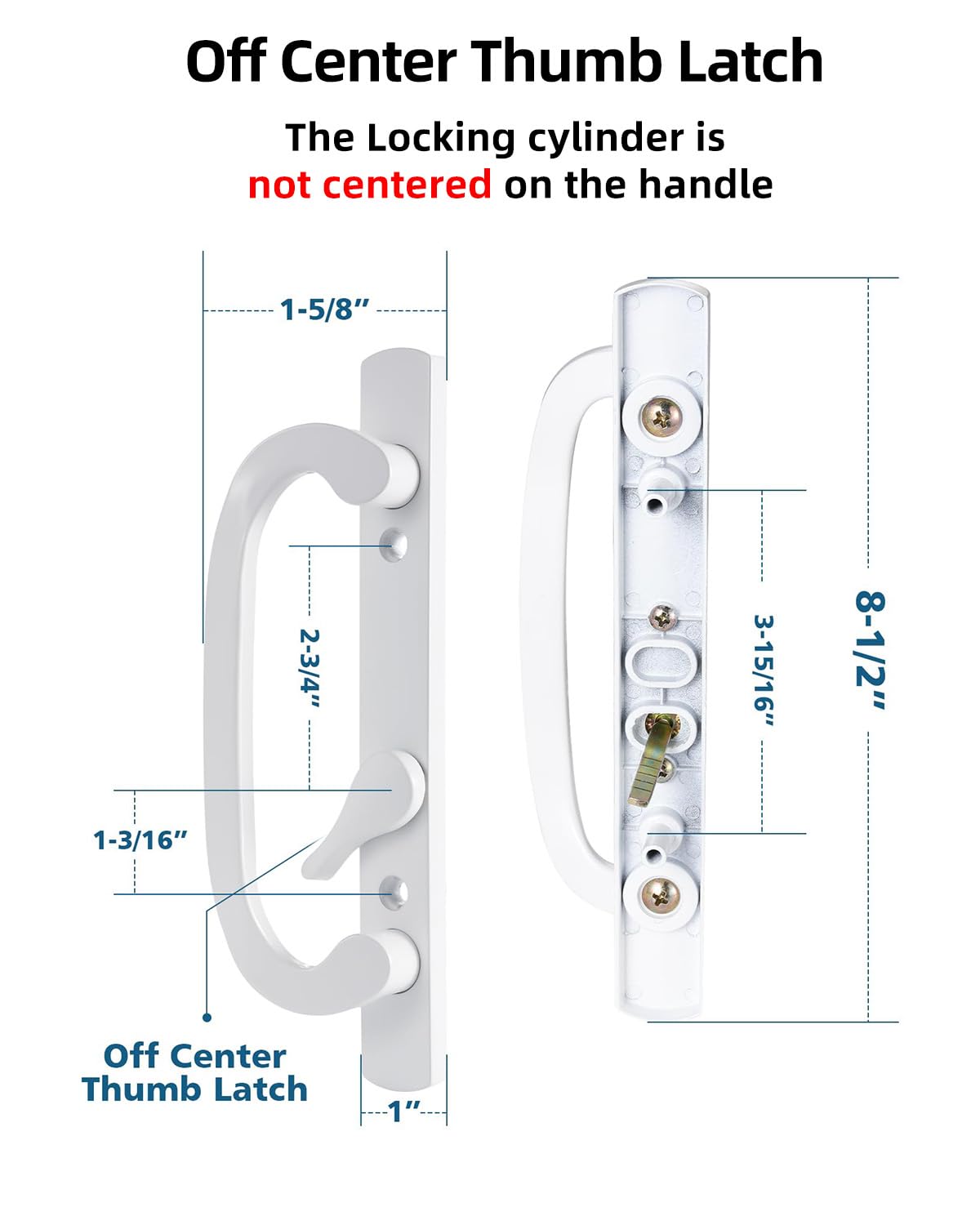 Zinkitool universal fit; doors 1-3/8 to 2 inches thick.