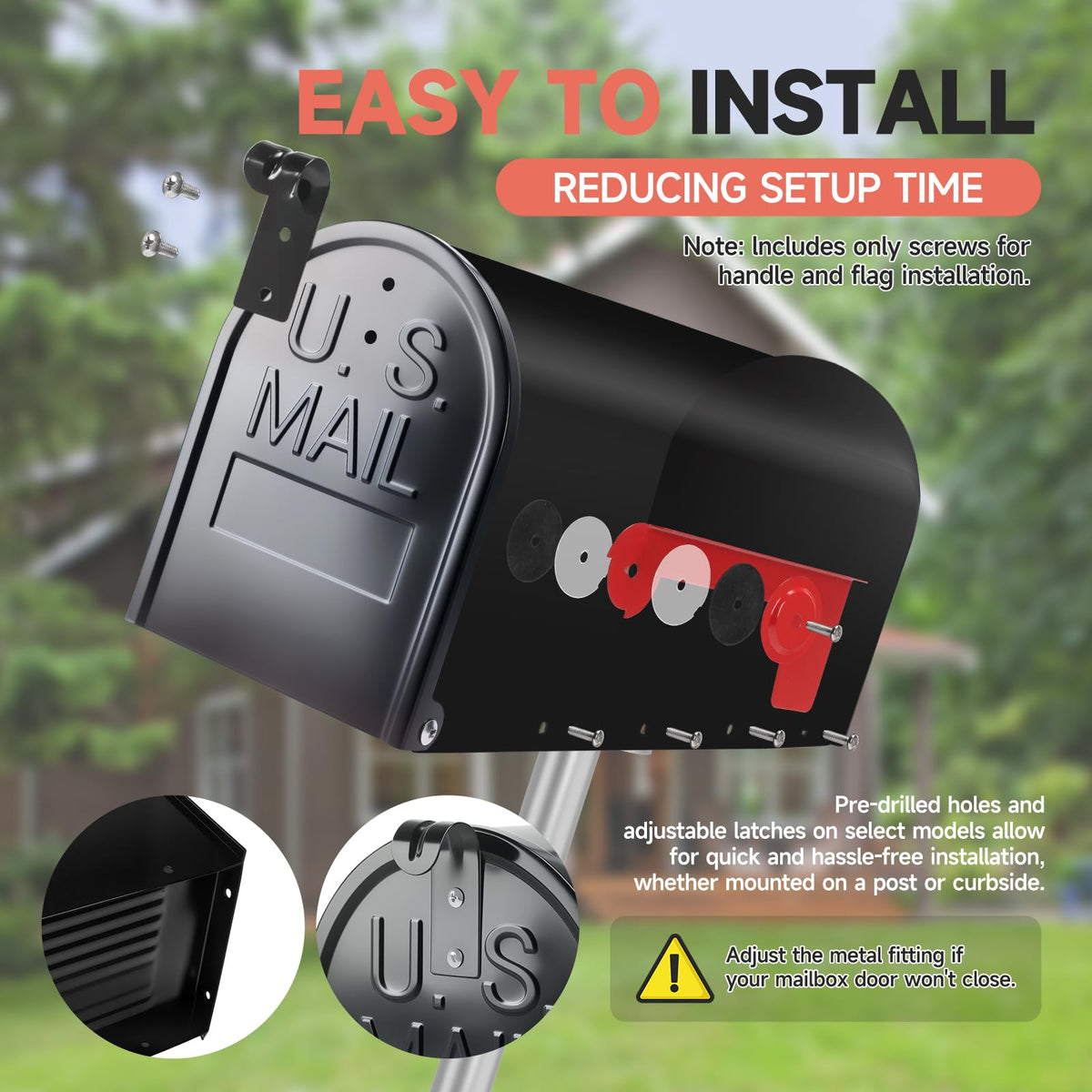 Zinovo easy install holes and latches for outdoor mounting
