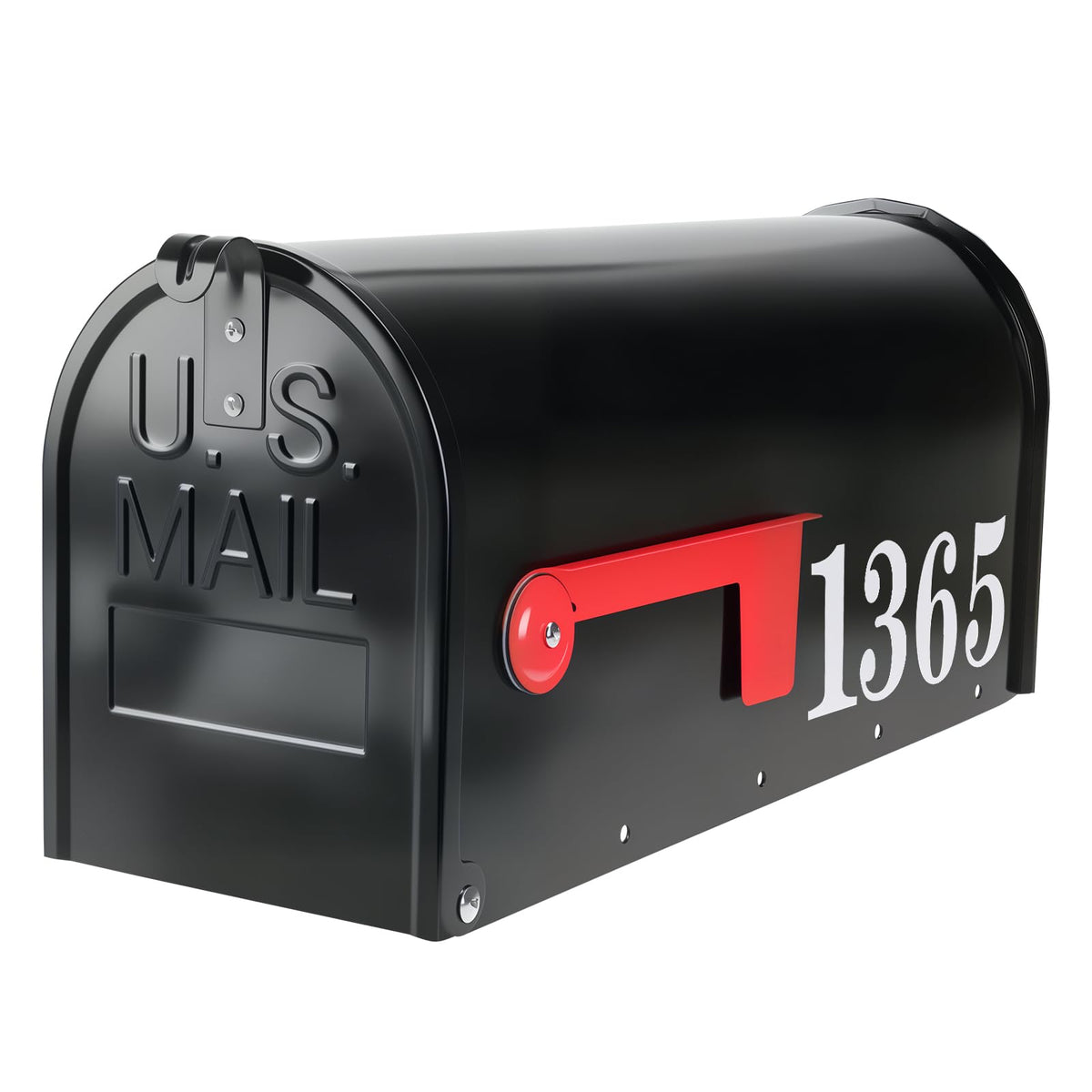 Zinovo metal post mount mailbox outdoor black front view for easy mail delivery