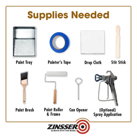 Exterior surface primed with Zinsser Cover-Stain for better adhesion.
