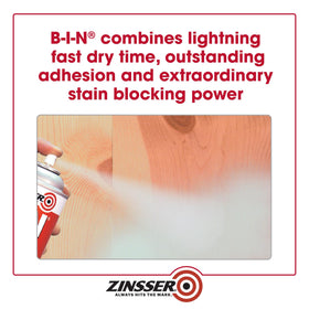 Zinsser primer spray seals sap streaks and knots.