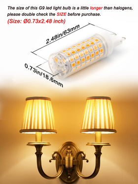 Ziomitus 2700K warm white G9 LED bulb 600 lumens for cozy rooms