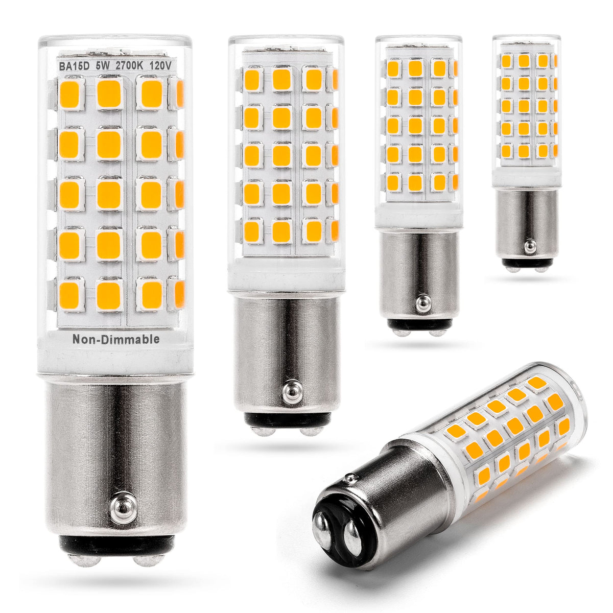 Ziomitus ba15d 120v bayonet bulb close-up showing compact base for quick replacement