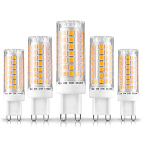 Ziomitus dimmable G9 LED bulb 5W suitable for chandeliers and sconces, energy efficient