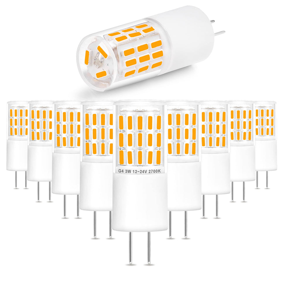 Ziomitus G4 3W warm white bulb for exterior landscape lighting with steady low-voltage operation