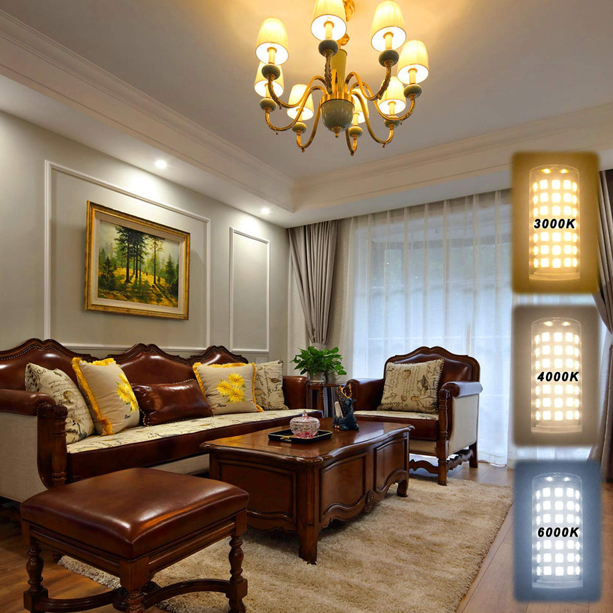 Ziomitus kitchen and living area lighting using G9 LED bulbs