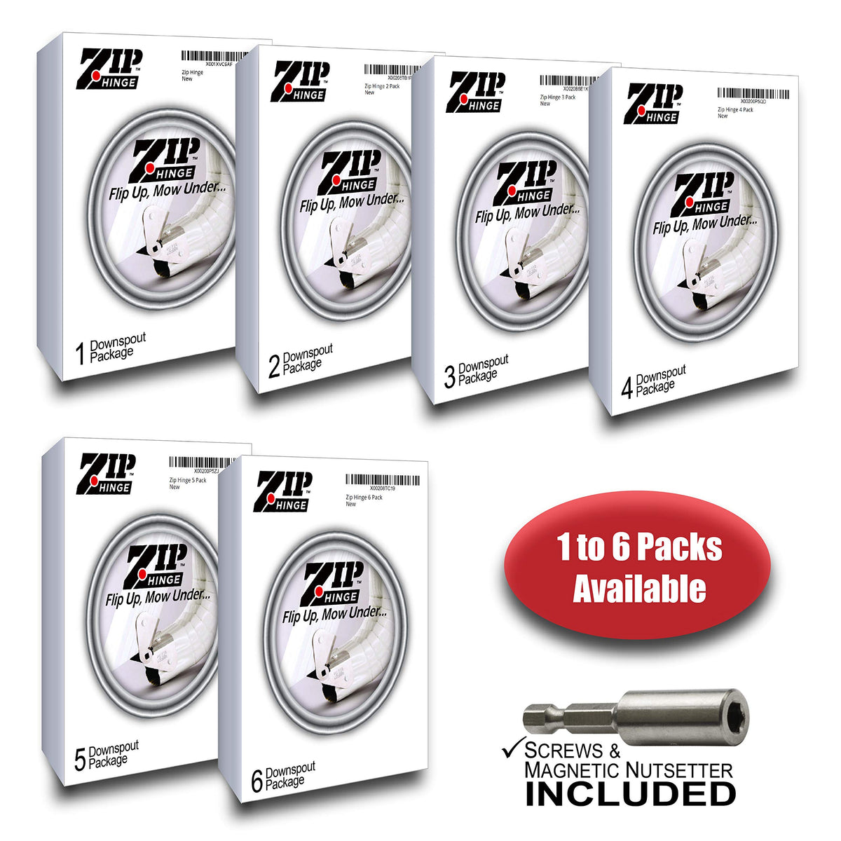 Zip Hinge flip-up extension ready for easy lawn maintenance and edge control