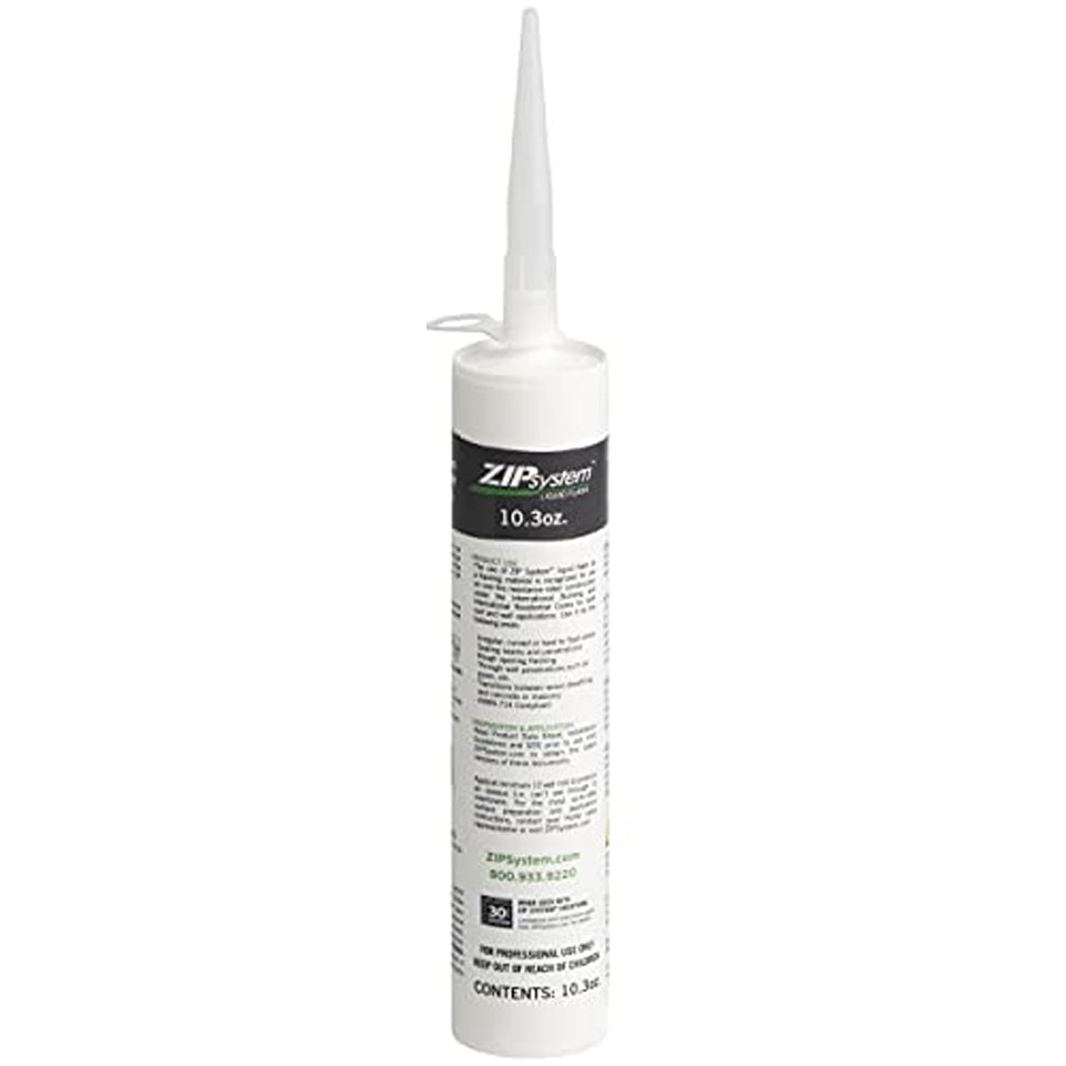 ZIP System Liquid Flashing applied at rough opening for flexible exterior sealing.