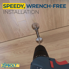 Zipbolt 10.500 durable steel connectors highlighted for long-lasting performance.