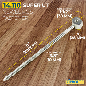 Zipbolt 14-110 red oak and beech plugs included for mounting.