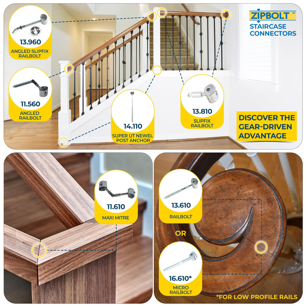 Zipbolt bundle includes Torx drivers for on-site adjustments.