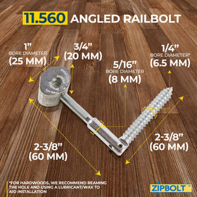 Zipbolt gear-driven mechanism enables steady tightening for accurate, durable stair connections.