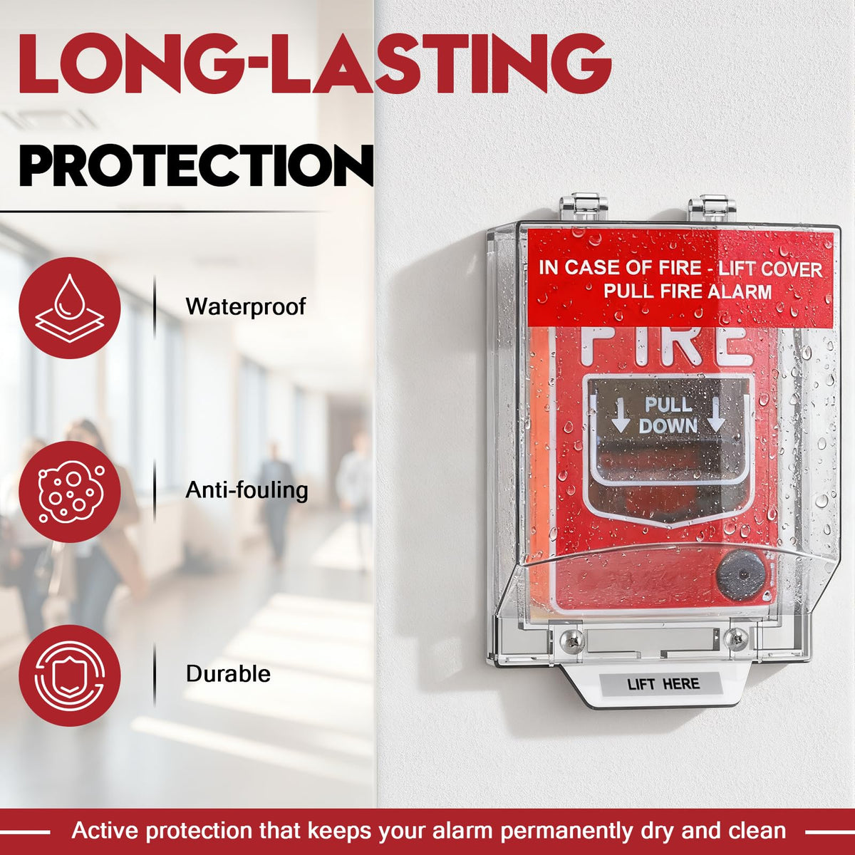 Zipcase fire alarm cover clear view enables quick status checks
