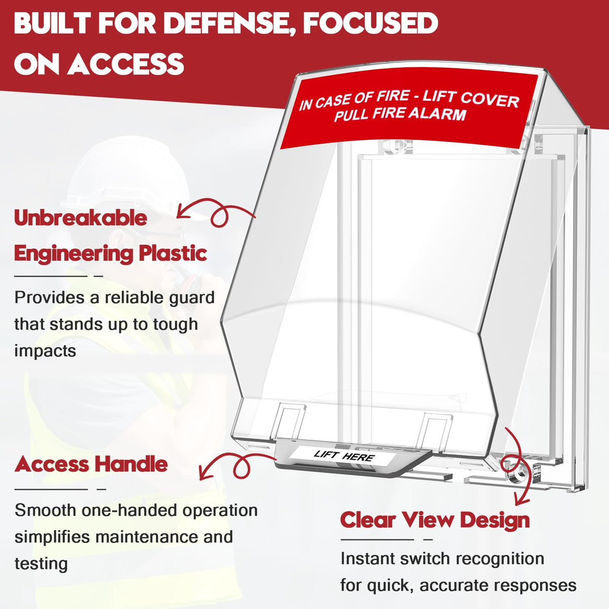 Zipcase fire alarm cover installed with snap-on design for tool-free protection