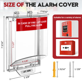 Zipcase fire alarm cover protection kit includes screws for complete setup