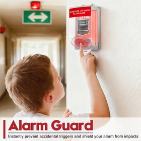 Zipcase fire alarm cover side profile shows a slim, easy-to-install enclosure