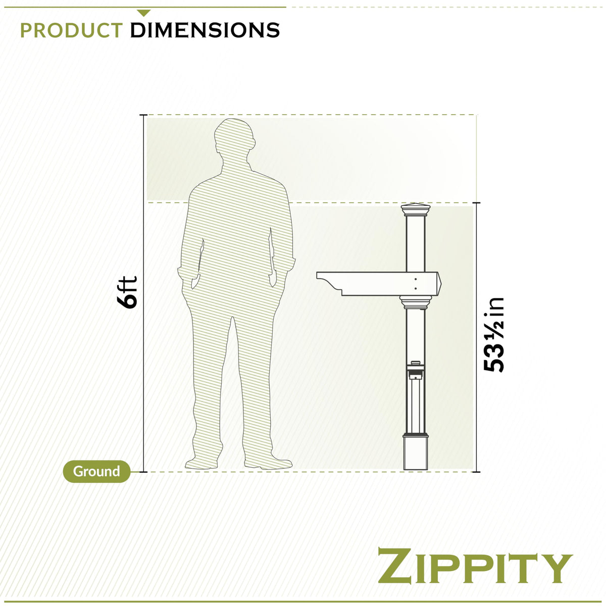 Zippity Classica white sleeve post showcases premium vinyl finish