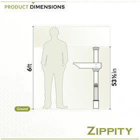 Zippity Classica white sleeve post showcases premium vinyl finish