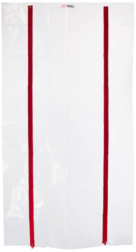 4 mil plastic with heavy-duty zippers provides sturdy, reusable dust containment.