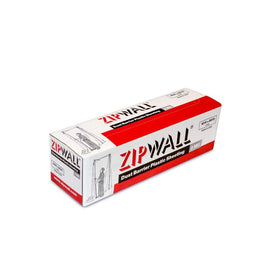 ZIPWALL PY50 dust barrier plastic sheet in white laid out for a 10x50ft run, light-permeable privacy for work areas.