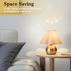 Ziqqeelam bedside lamp with E26 base supports a range of bulbs