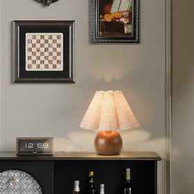 Ziqqeelam compact nightstand lamp ideal for small spaces.