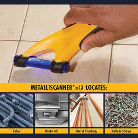 Zircon MetalliScanner m40 depth range enables quick assessment of metal depth.