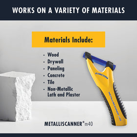Zircon MetalliScanner m40 ergonomic design supports one-handed use.