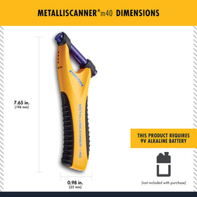 Zircon MetalliScanner m40 in-wall detection helps locate pipes and rebar.