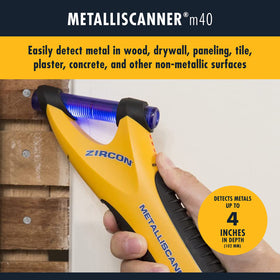 Zircon MetalliScanner m40 pinpoint scan identifies screws and nails with precision.