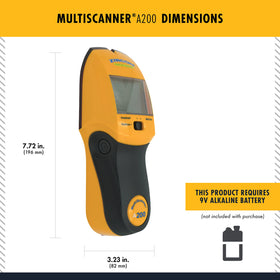 Zircon MultiScanner A200 AC wire detection scans live wiring safely before drilling