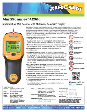 Zircon MultiScanner A250c ideal for DIY home improvement projects.