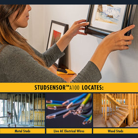 Zircon StudSensor A100 ergonomic grip designed for comfortable, steady one-handed use