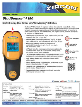Zircon StudSensor A150 wall scanning supports renovation projects