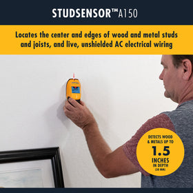 Zircon StudSensor A150 WireWarning detects live wires behind walls for safety