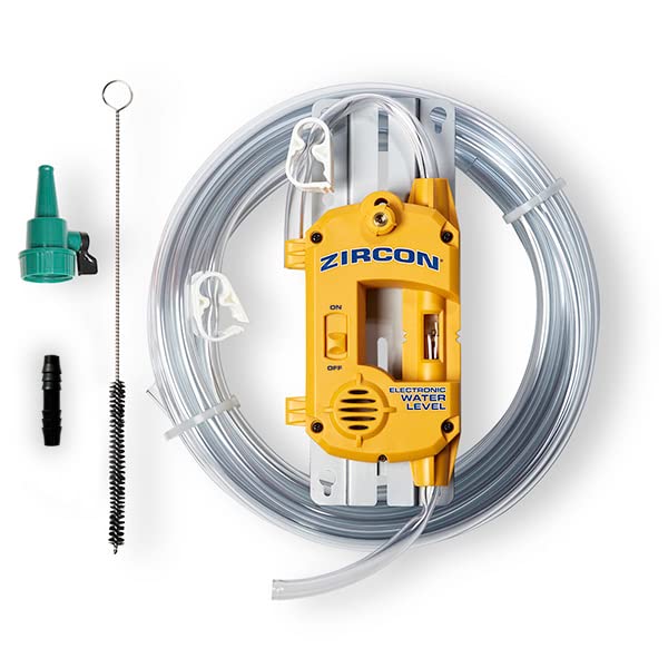 Zircon WL 25 Pro hose extended to 50 feet for long-distance leveling.