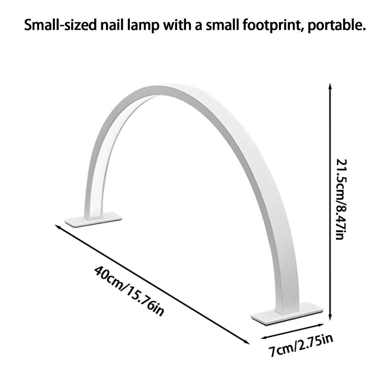 ZIRIKEDAI Half Moon Nail Art Desk Light highlights crafts with arched design.