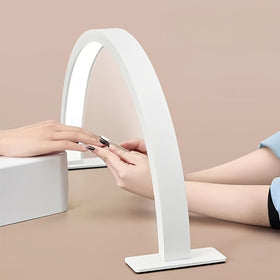 ZIRIKEDAI Half Moon Nail Table Lamp focuses downward light for precise nail art.