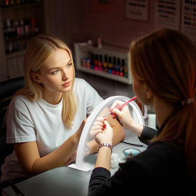 ZIRIKEDAI Arched design provides even lighting for manicures.