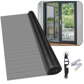 ZISHM window screen roll unrolled on a window for easy fit