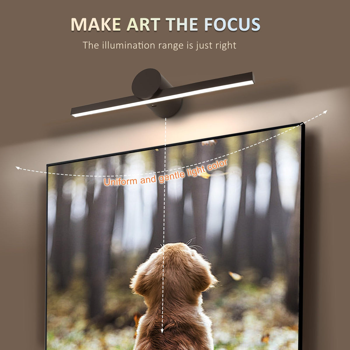ZitoStory 15.74-inch light fits standard frames neatly.