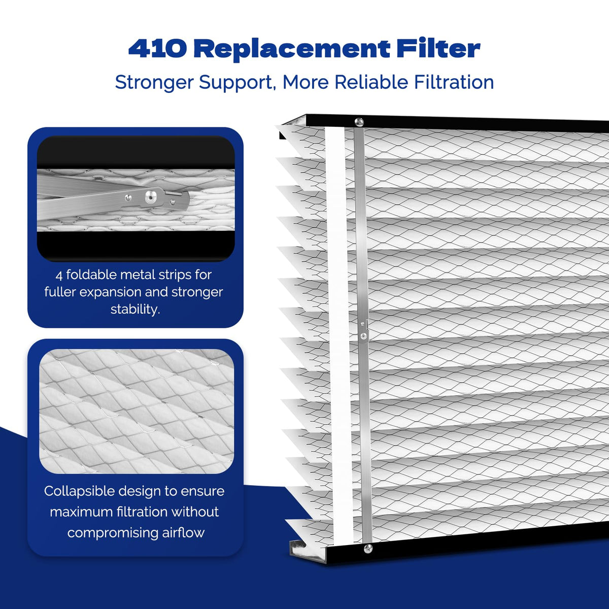 Ziuwery 410 filter compatible with AprilAire models 1410 through 4400.