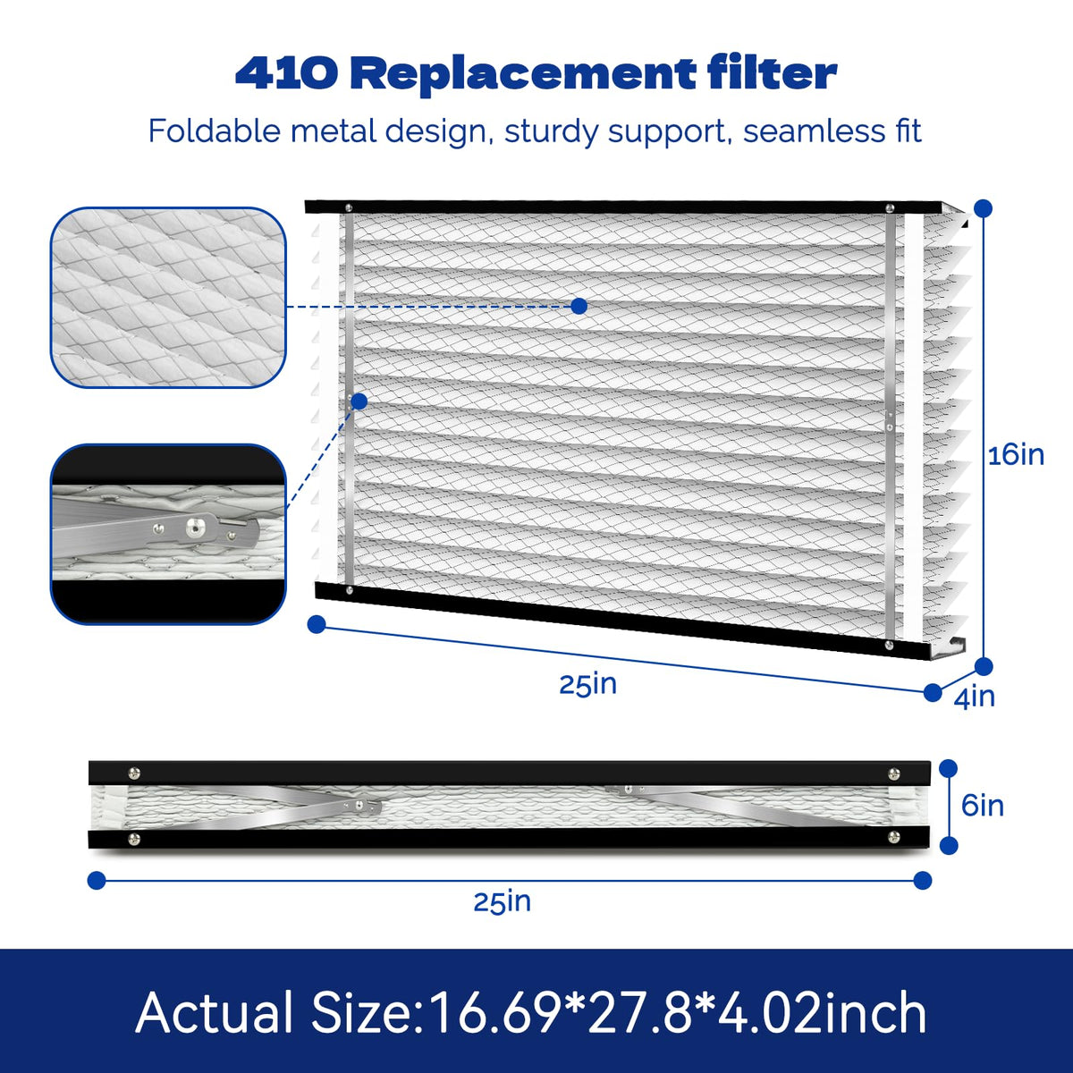 Ziuwery 410 MERV 11 filter captures dust effectively for cleaner air.