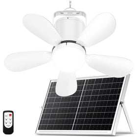 ZIZIWIN solar ceiling fan light—easy assembly for canopy, gazebo, or patio use